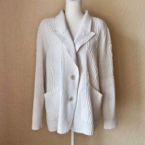Flair, Ribbed Textured Jacket/ Blazer, Size L